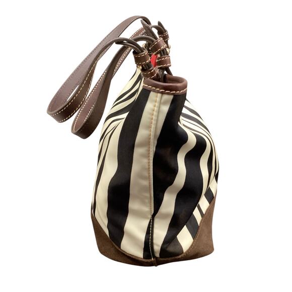 Dooney &Bourke Bag Women’s 1Size Lee Tote Nylon+Suede+Smooth Leather Zebra Cool! - Picture 5 of 9